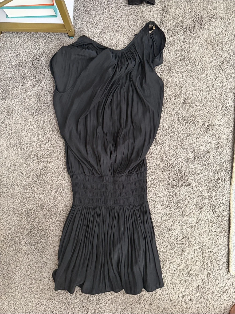 black silk dress with lace Talia Satin Corset Maxi nav-321 Weekday long sleeve asymmetric Size:2XL(Fit for EU 46-48, US 14-16, UK/AU 18-20, IT 50-52)